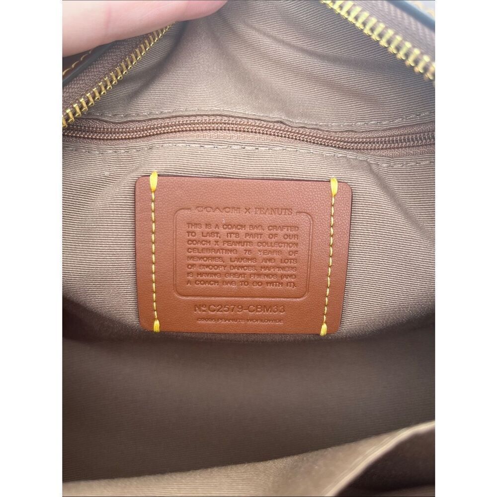 Coach X Peanuts Rowan Satchel Bag In Signature Canvas With Snoopy Print - Picture 9 of 9